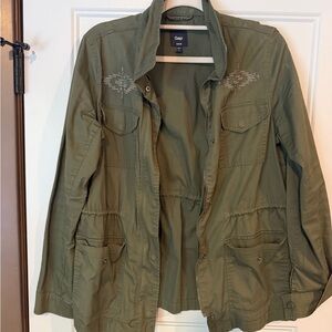 GAP Olive Green Military-Style Utility Jacket